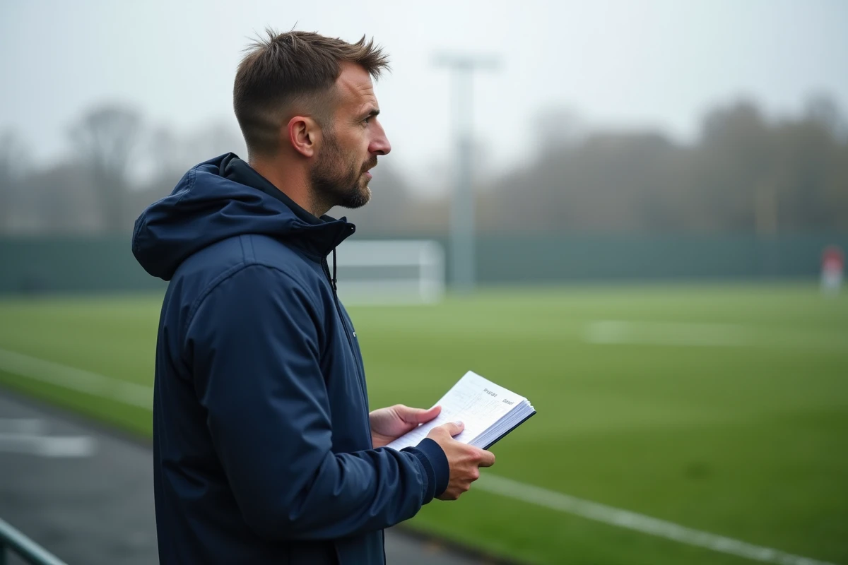 Jeune entraîneur observant l