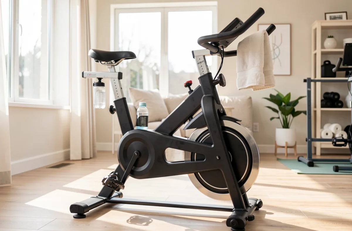 Vélo d'appartement pour une séance HIIT de sprints